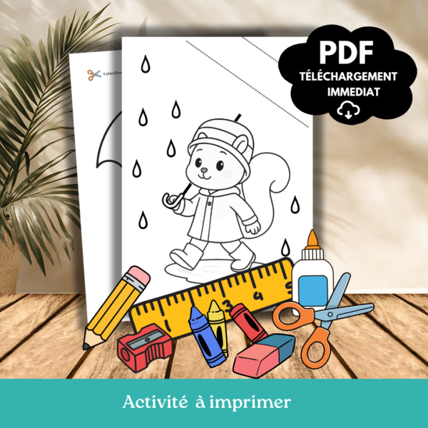 L'écureuil et son parapluie