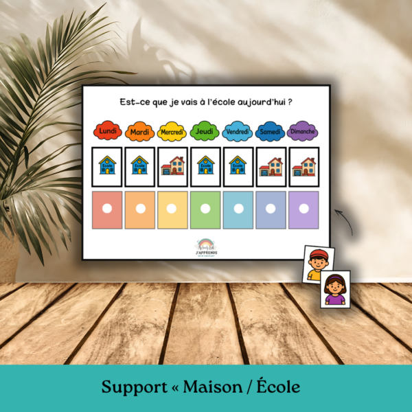 Support « Maison / École » – Repère hebdomadaire pour enfants