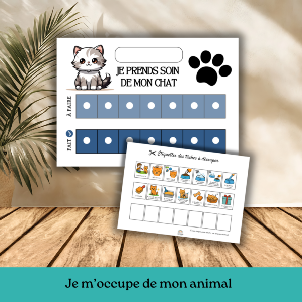 Mon tableau de responsabilités – Je m’occupe de mon animal