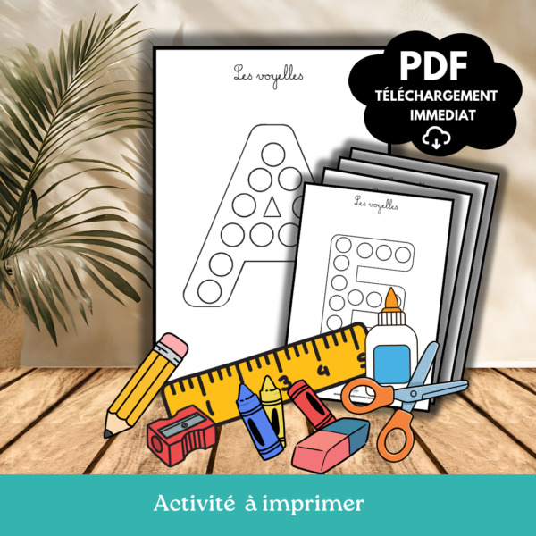 Apprendre les voyelles avec des gommettes