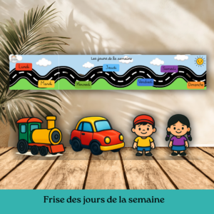 Frise des jours de la semaine – La route du temps