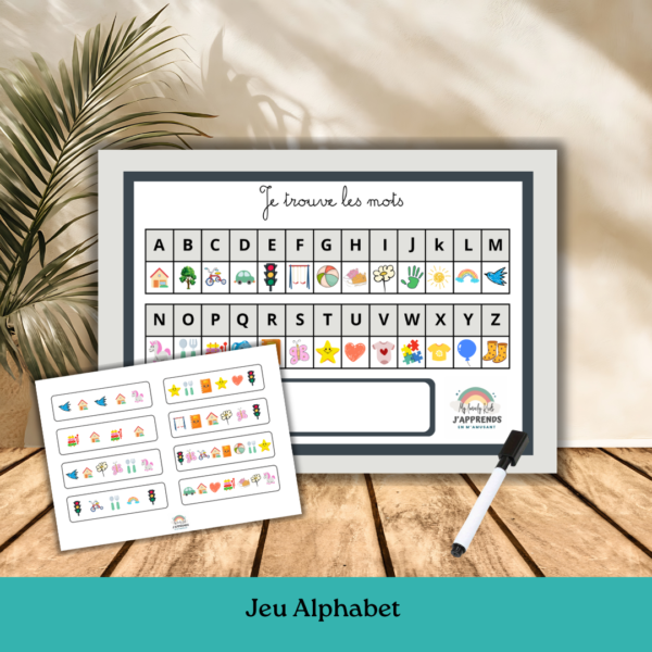 Jeu Alphabet – Je reconnais les lettres grâce aux images !