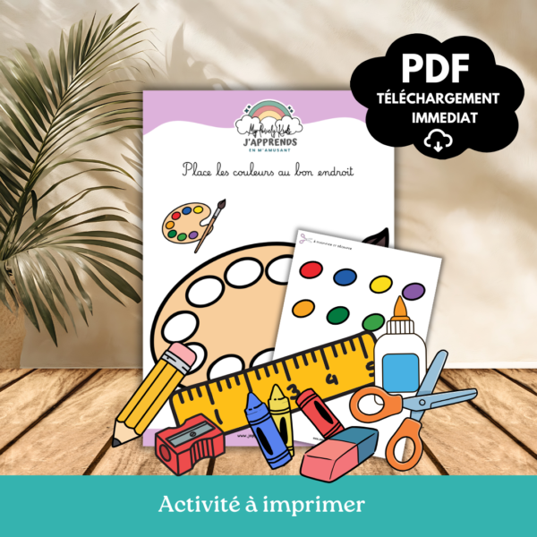 La palette de peinture colorée